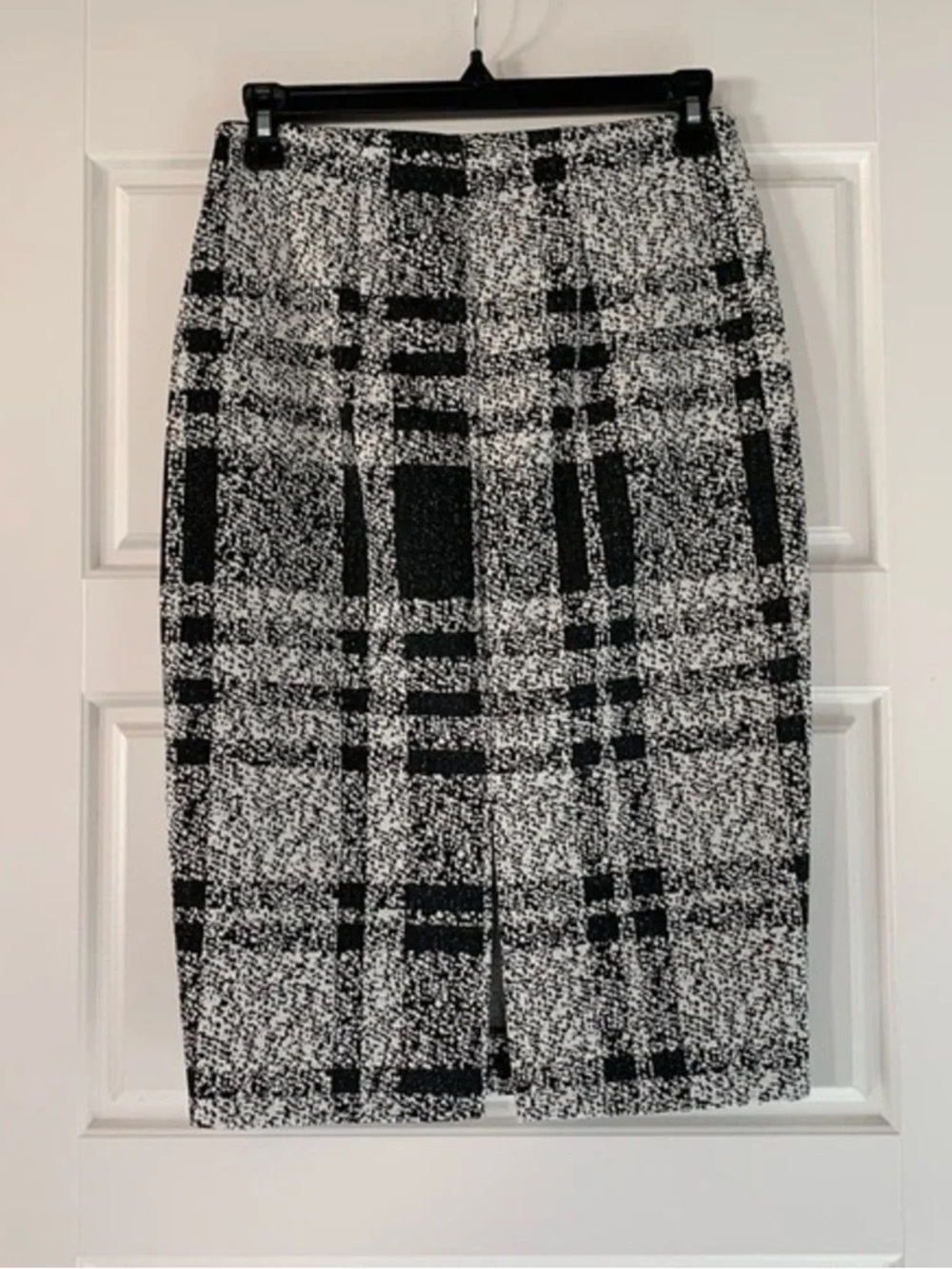 Express Black and White Plaid Pencil Skirt
